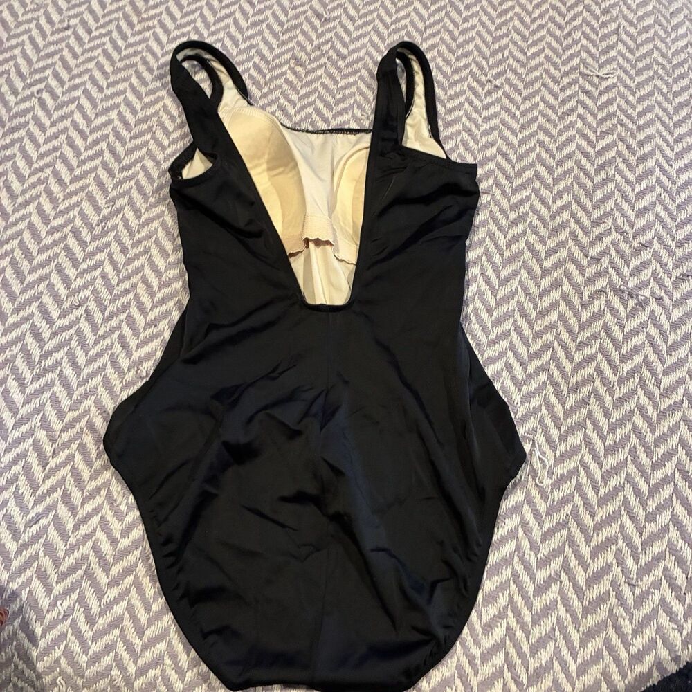 VTG LL Bean Made In Canada Black Swimsuit Size 8 Regular Shaping One Piece Nylon - Picture 6 of 9
